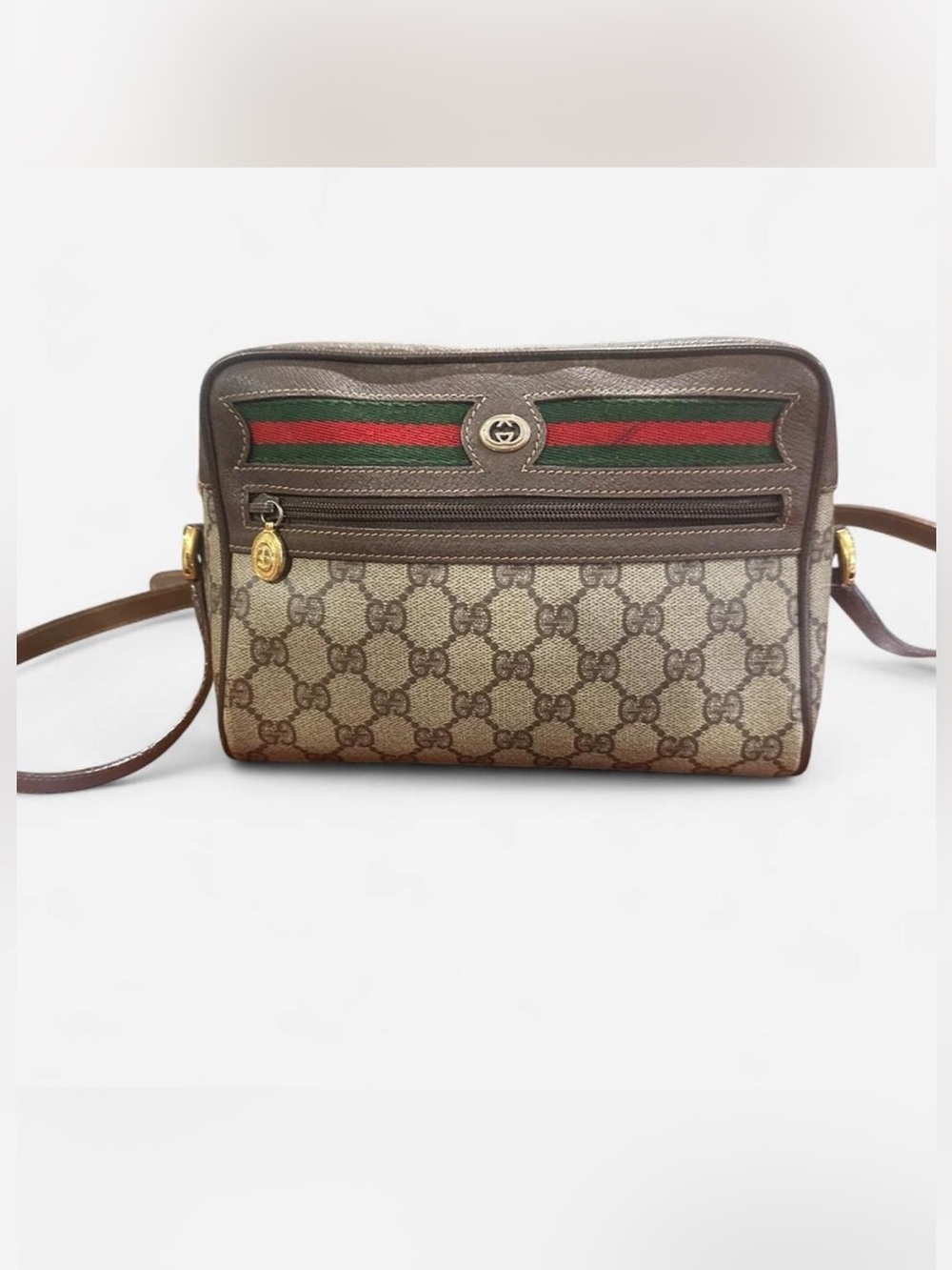 Vintage Gucci Ophidia GG Supreme Sherry Line Crossbody Bag